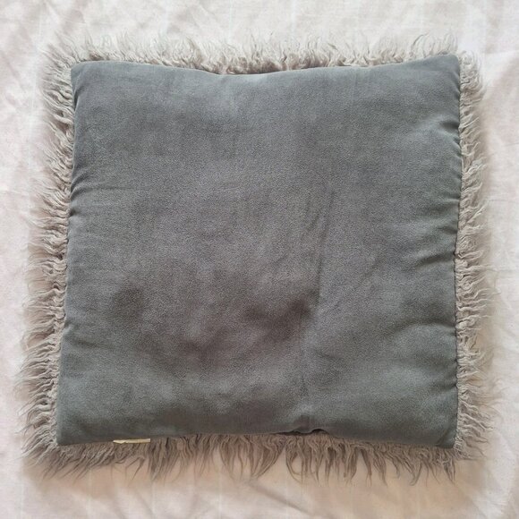 IKEA GREY SHAGGY DECORATIVE PILLOW - Picture 3 of 4